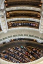 Believers at worship in Frauenkirche, Dresden, Germany